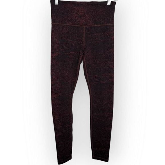 Athleta Elation Glades 7/8 Tight Leggings in Red Black size Small - Picture 2 of 10